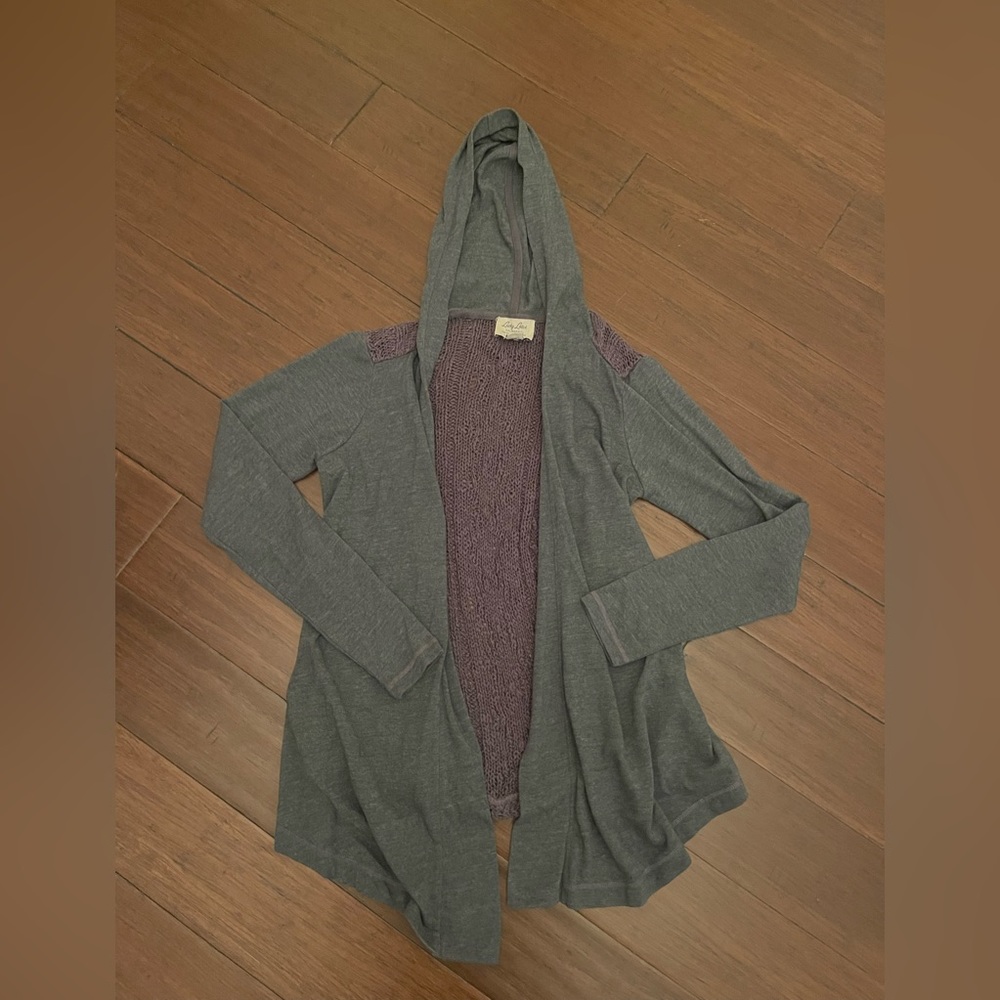 Grey Lucky Lotus Knit Sweater